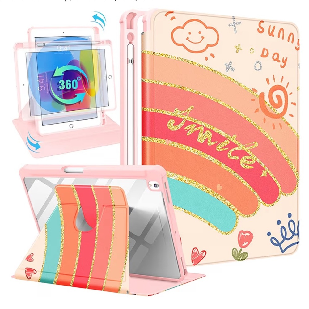 NEW! 360 Degree Rotating Stand Folio iPad Cover